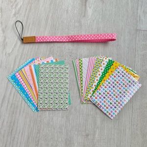 INSTAX Accessory Bundle Pink Polkadot Wriststrap and Photo Frames